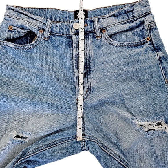 UO BDG high waist slim straight jeans light wash distressed size 27 - Picture 7 of 14